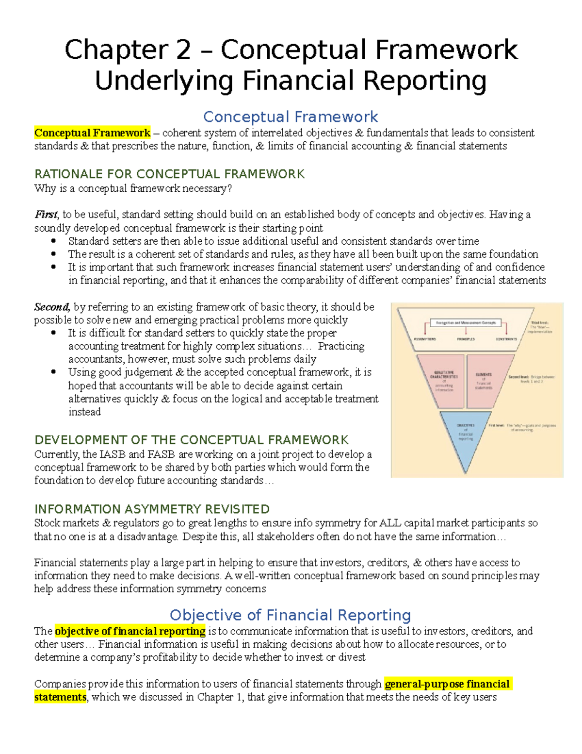 Conceptual Framework For Financial Reporting - Studocu