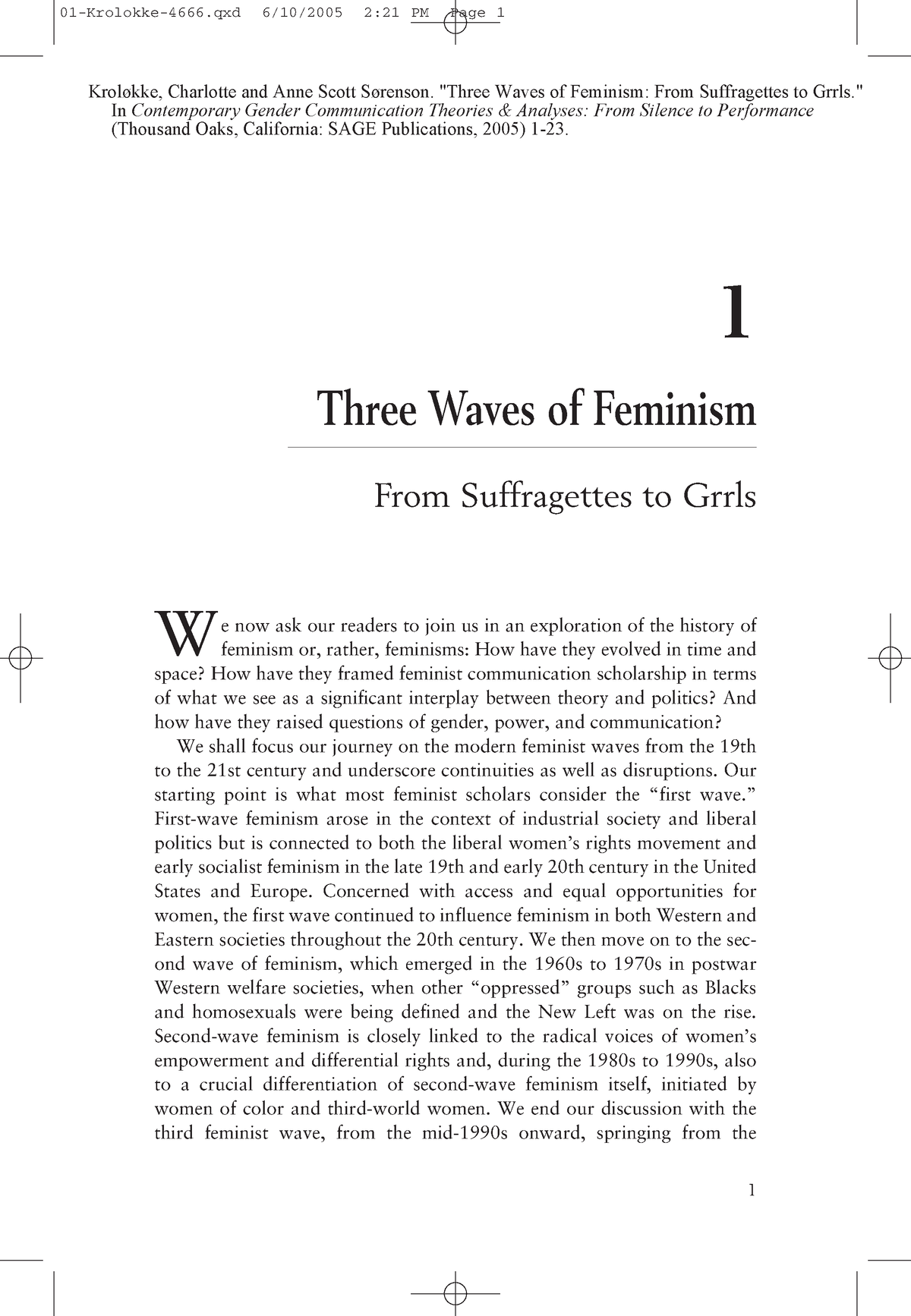 Three Waves Of Feminism From Suffragettes To Grrls 1 Three Waves Of Feminism From Suffragettes 7286