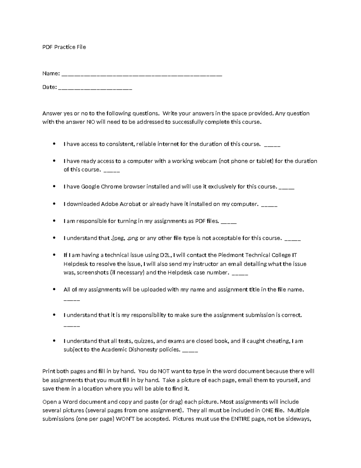 PDF Practice for BIO 2 - PDF Practice File Name