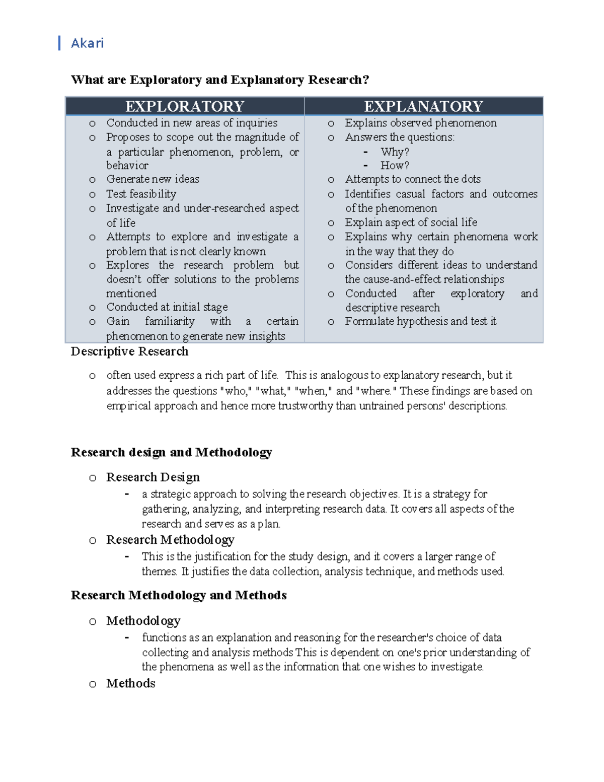 Practical Research 1- Introduction notes part 2 (Akari) - Akari What ...