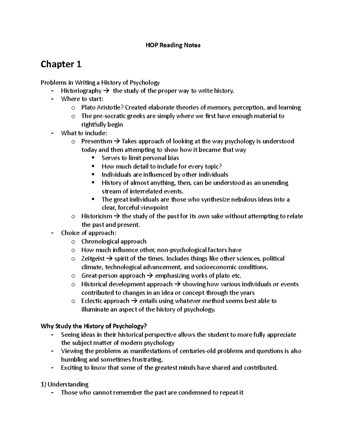 History Of Psychology Reading Notes Chapter 1 Hop Reading Notes History Of Psychology Reading Notes Chapter 1 Hop Reading Notes