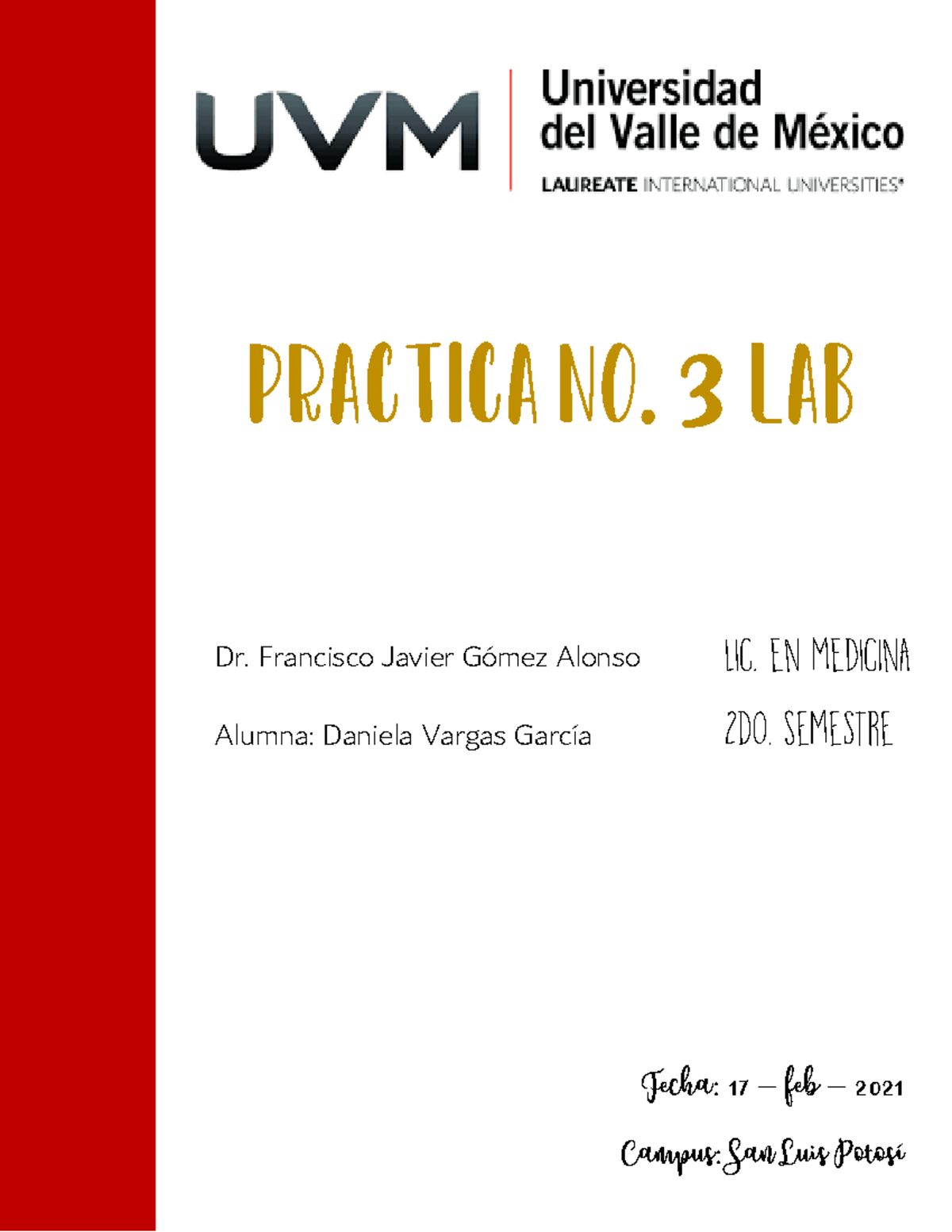 Practica no. 3 lab - En esta práctica de laboratorio se realizarán ...