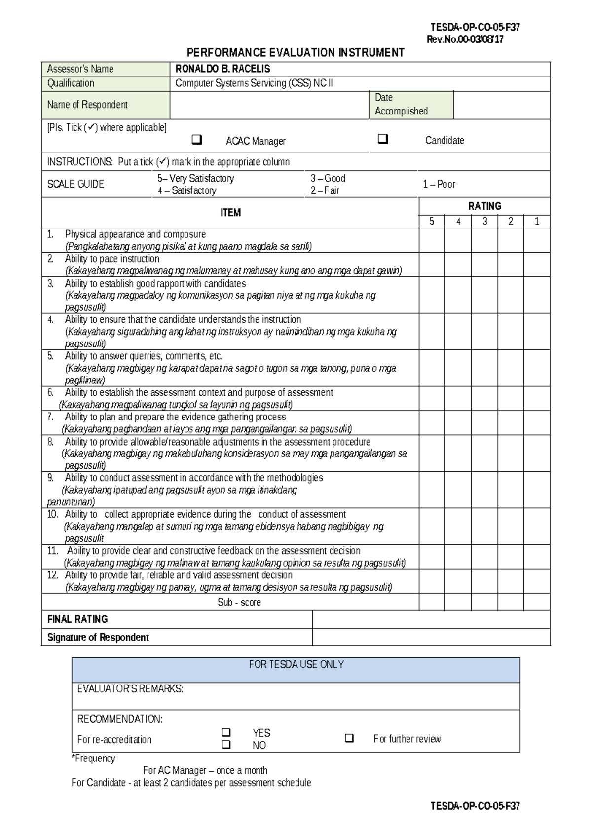 PEI A4 - COMPUTER NETWORKING - TESDA-OP-CO-05-F Rev.No-03/08 ...