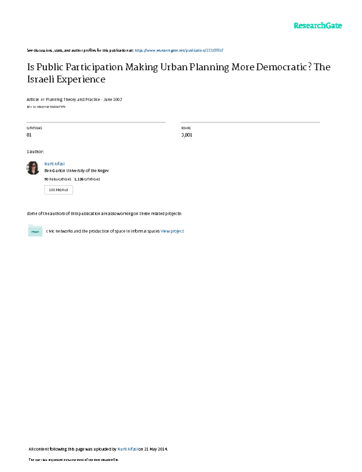 Is Public Participation Making Urban Planning More - See discussions ...