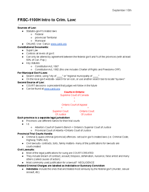 FRSC Course Review - notes for the final - FRSC Course Review ...