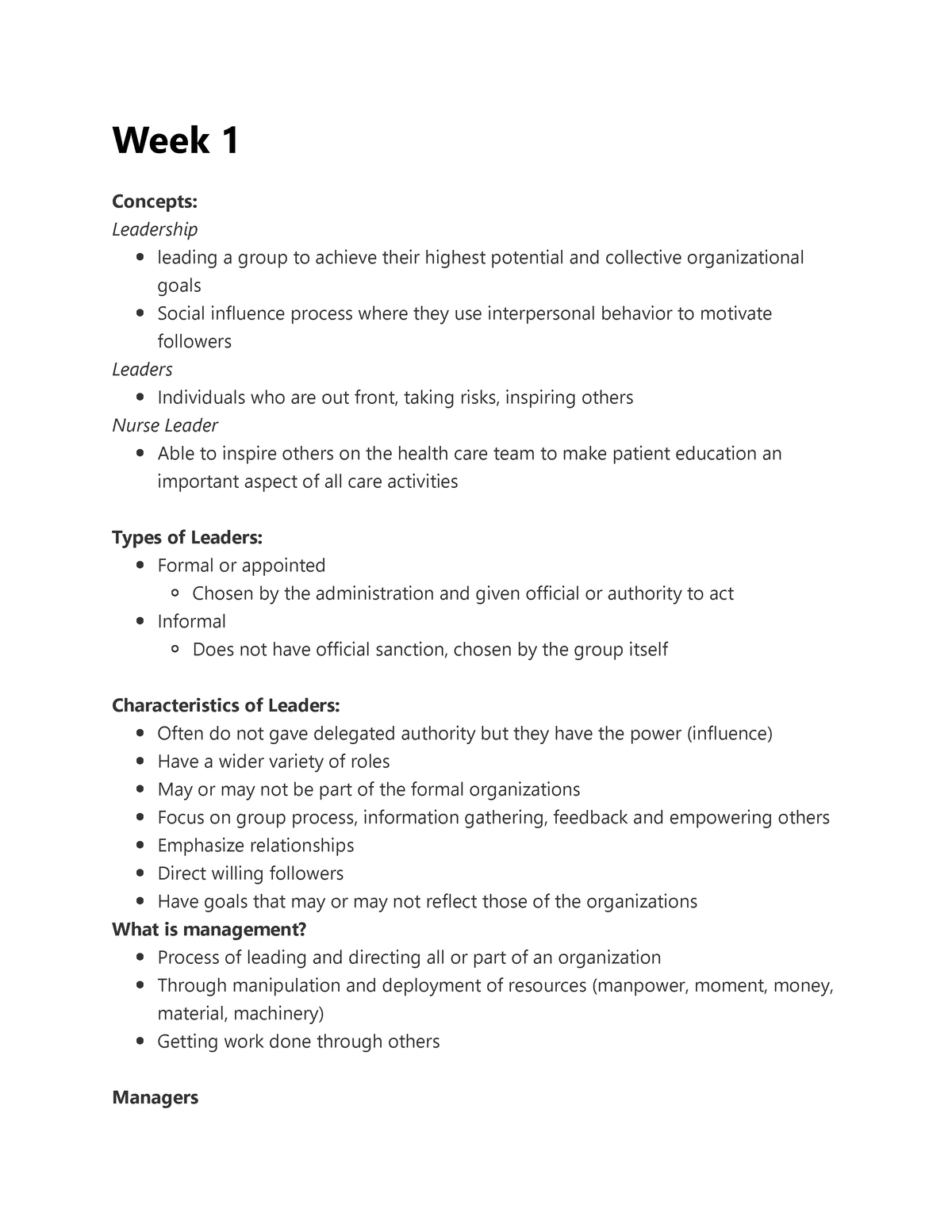 week-1-transcul-week-1-concepts-leadership-leaders-nurse-leader