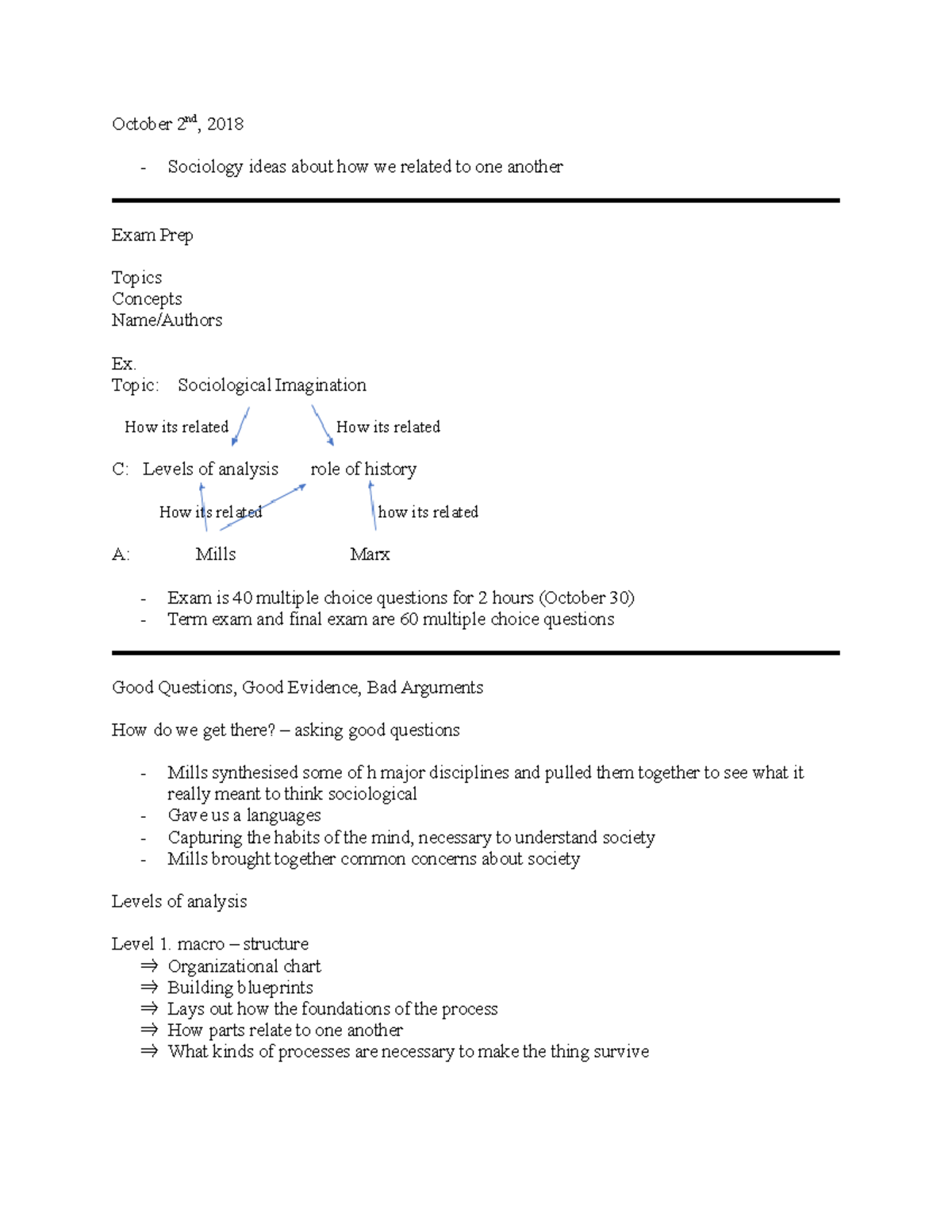 SOCI 1020 Week 4 Lecture Notes - 2018 - October 2nd, 2018 Sociology ...