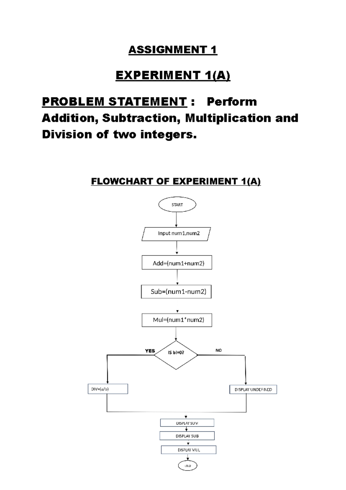 SKM SIR LNB FULL Complete - ASSIGNMENT 1 EXPERIMENT 1(A) PROBLEM ...