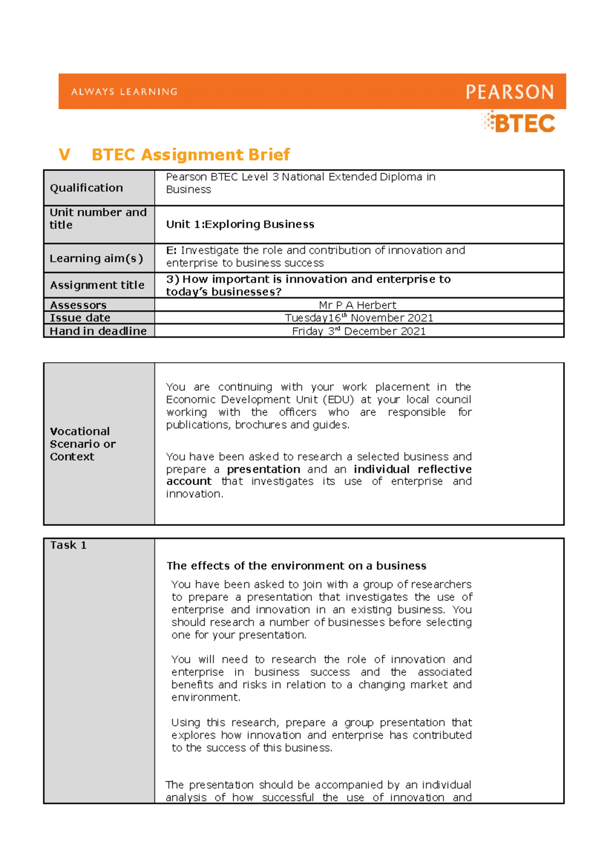 U1 Assignment 3 Kuhidh Ldlfgyfkgcka Dsyk Cs Ls Fah A - V BTEC ...