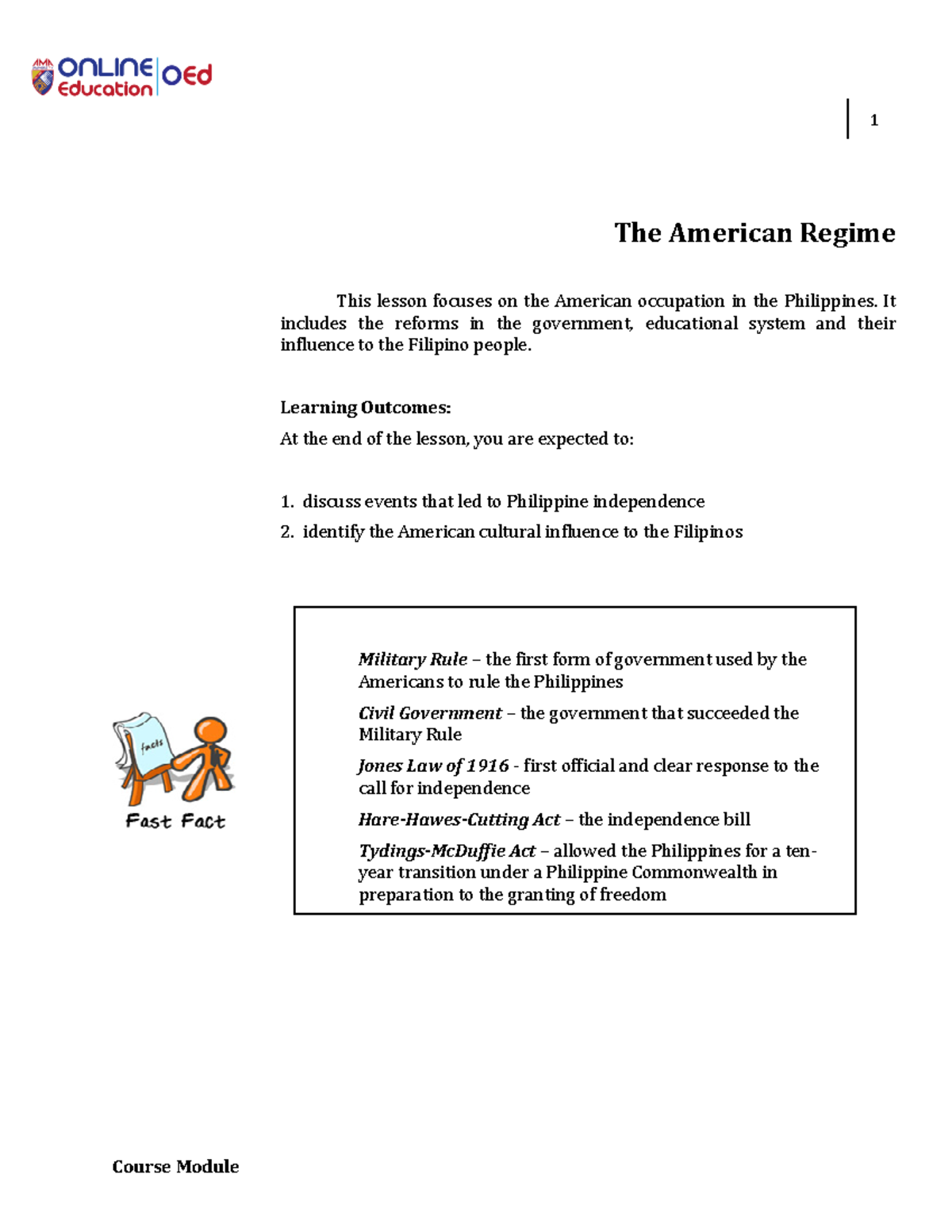 american regime summary essay