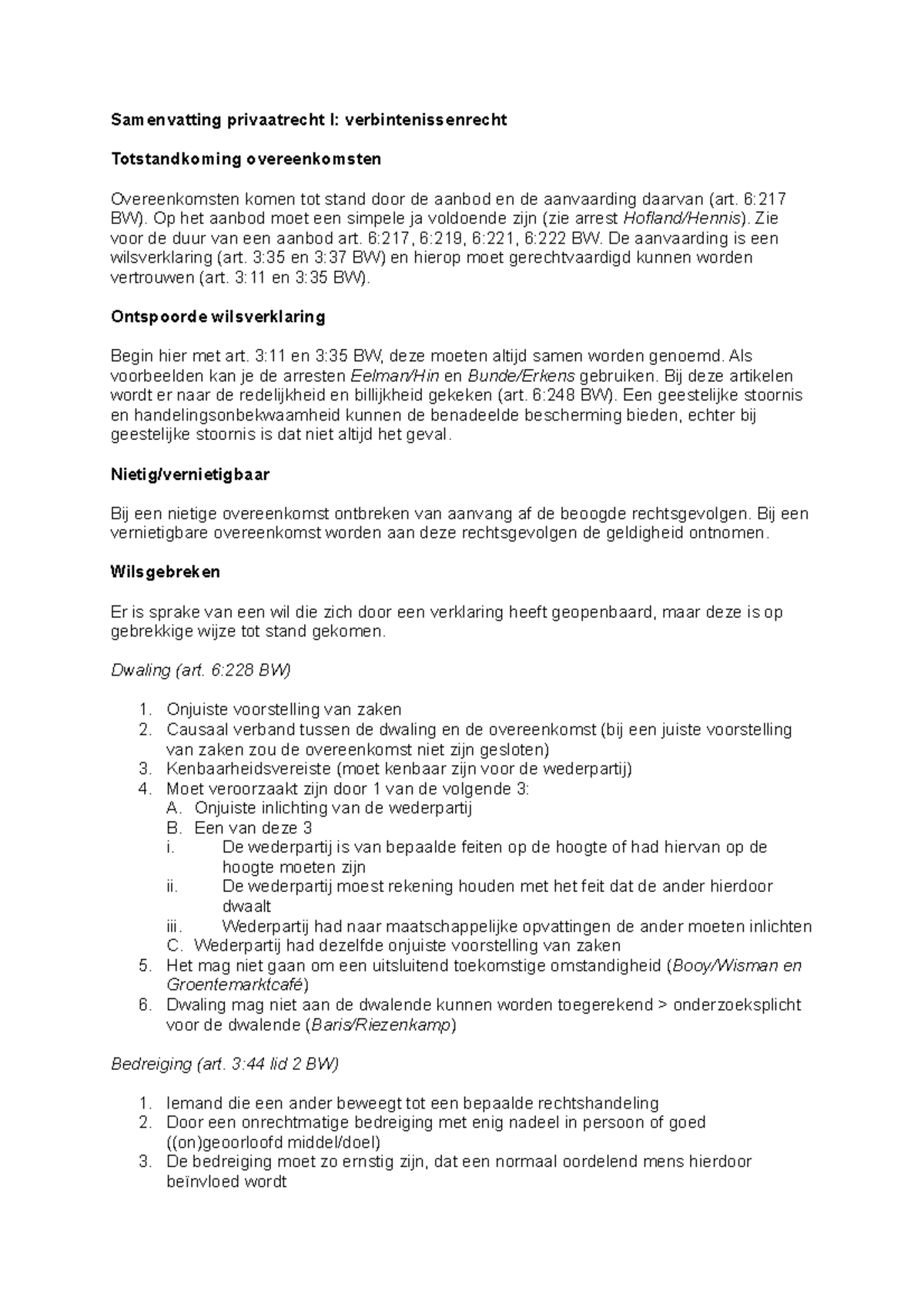 Samenvatting Week 1 Tm 9 Stappen - Inleiding Privaatrecht I ...