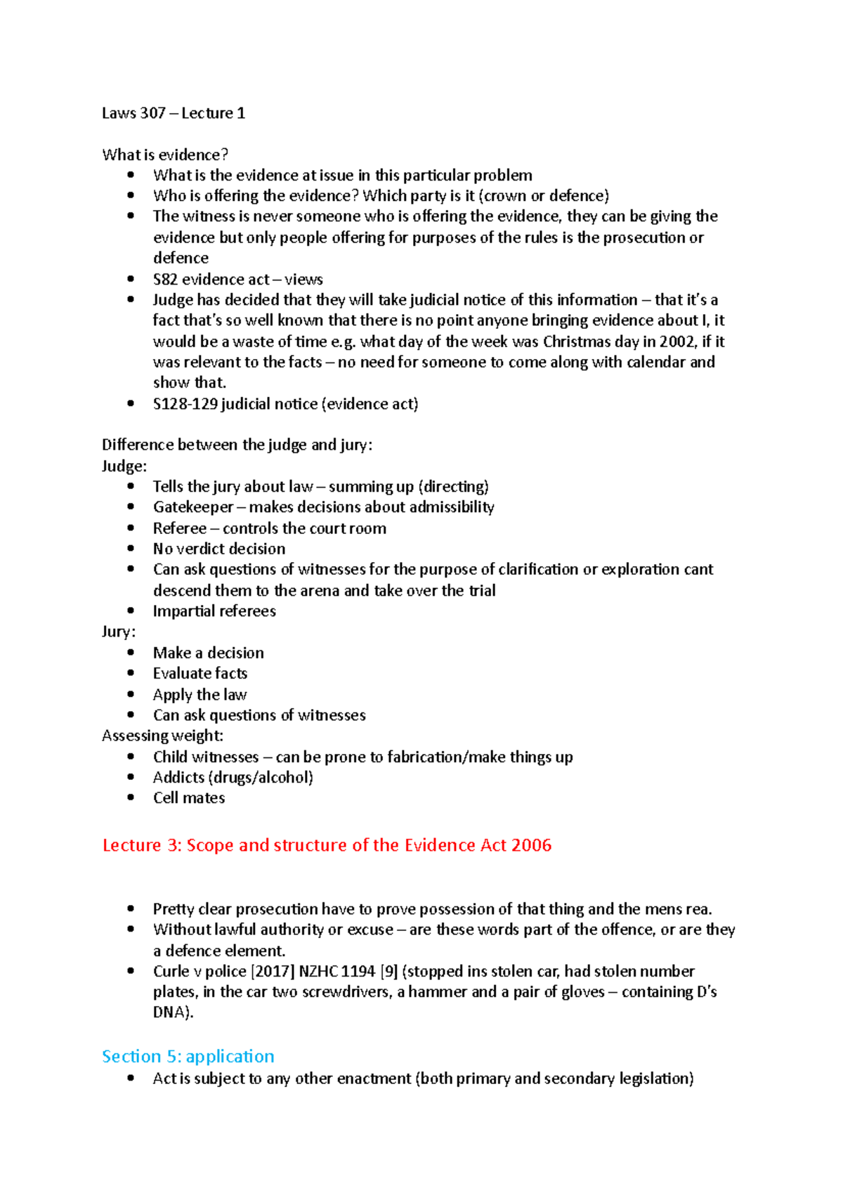 Evidence Laws 307 Lecture 1 What Is Evidence What Is The Evidence 