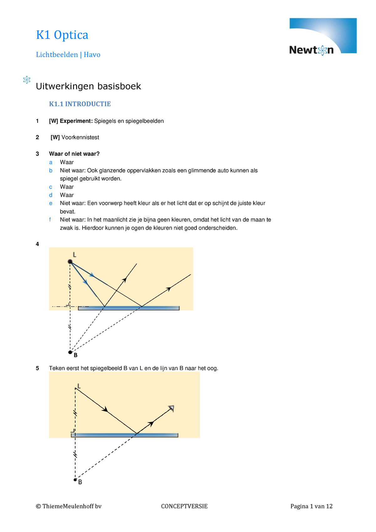 Newton 4 - K1 Optica - Uitwerkingen - Uitwerkingen Basisboek K1 ...