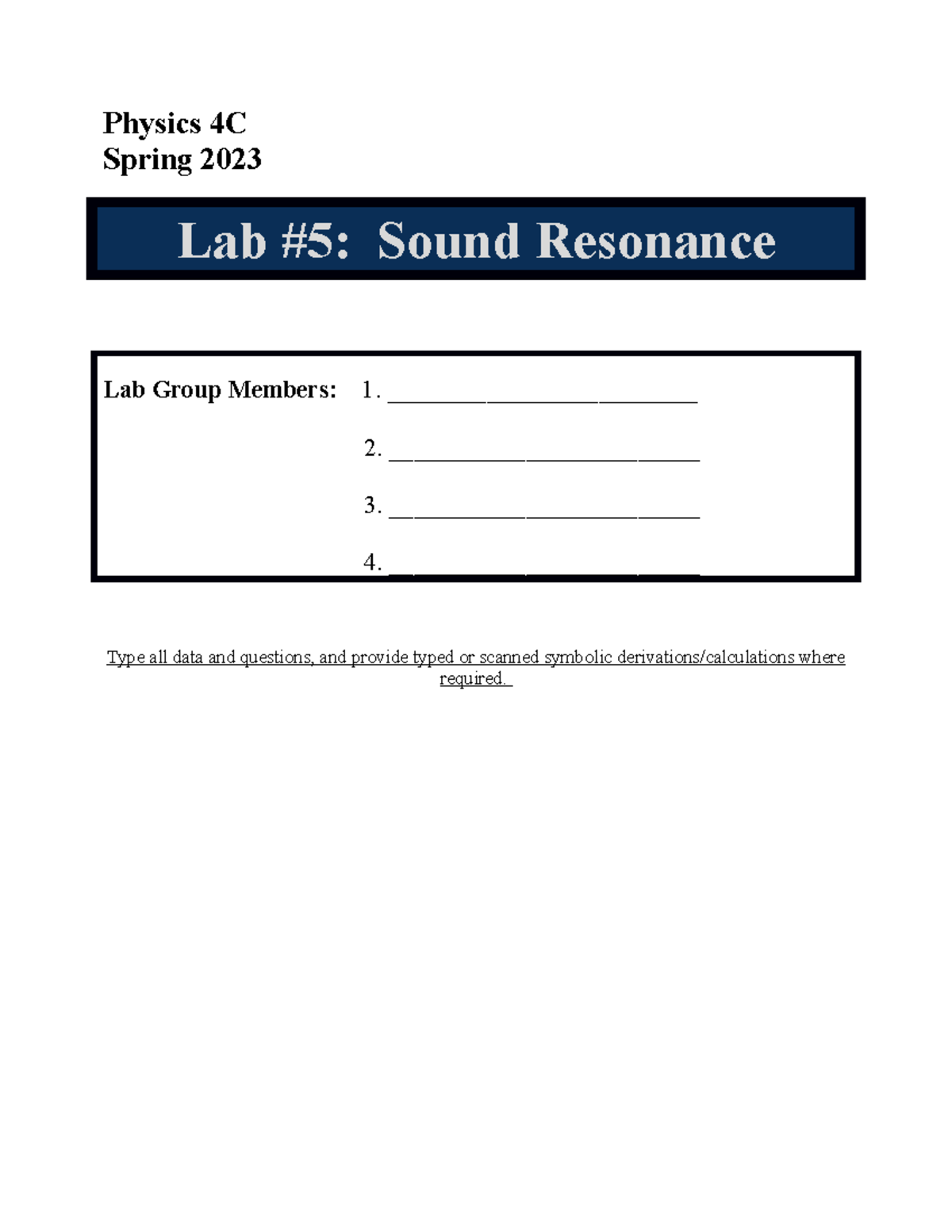 lab report sound and resonance assignment