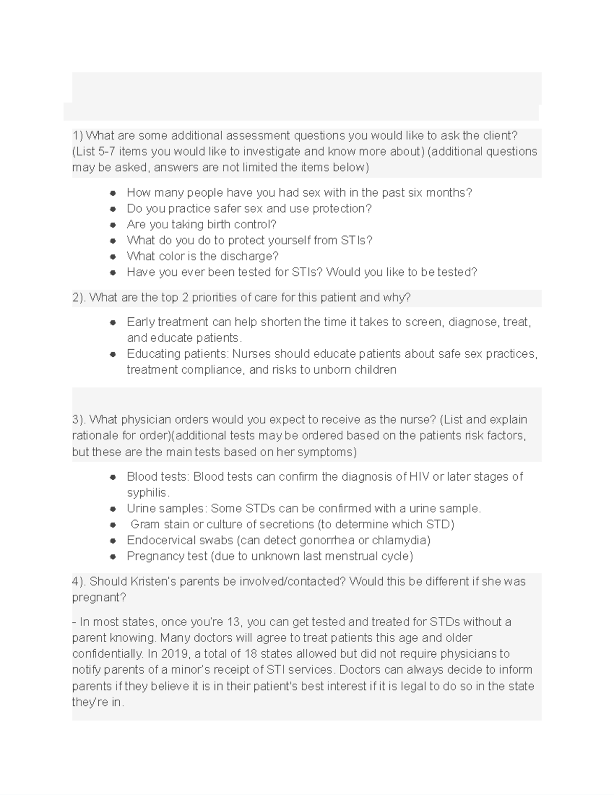 Family Nursing NSG222- Module 1 Discussion Case Study 1 - What are some ...
