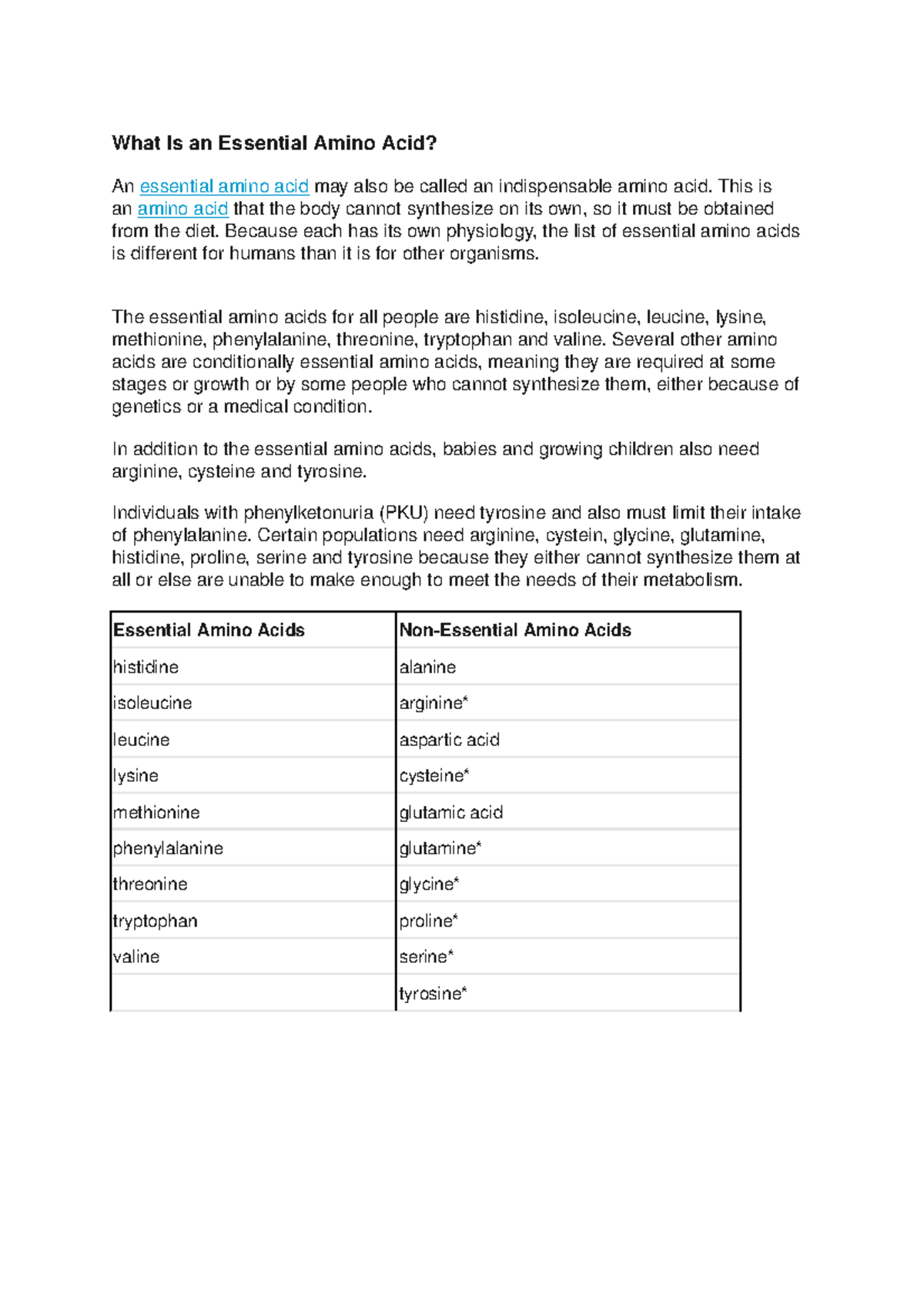 essential Amino Acids Vitamins and minerals - What Is an Essential ...