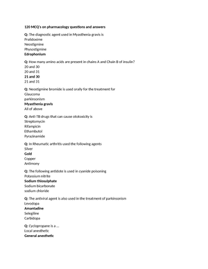 Rang and dales pharmacology mcq - Absorption and distribution of drugs ...