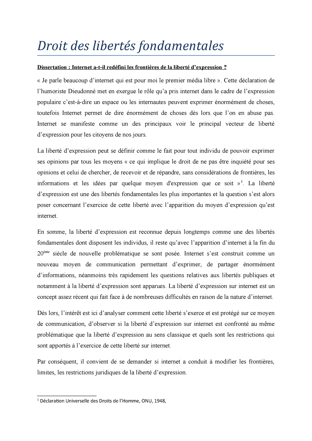 BAC DE FRANÇAIS - Commentaire et dissertation