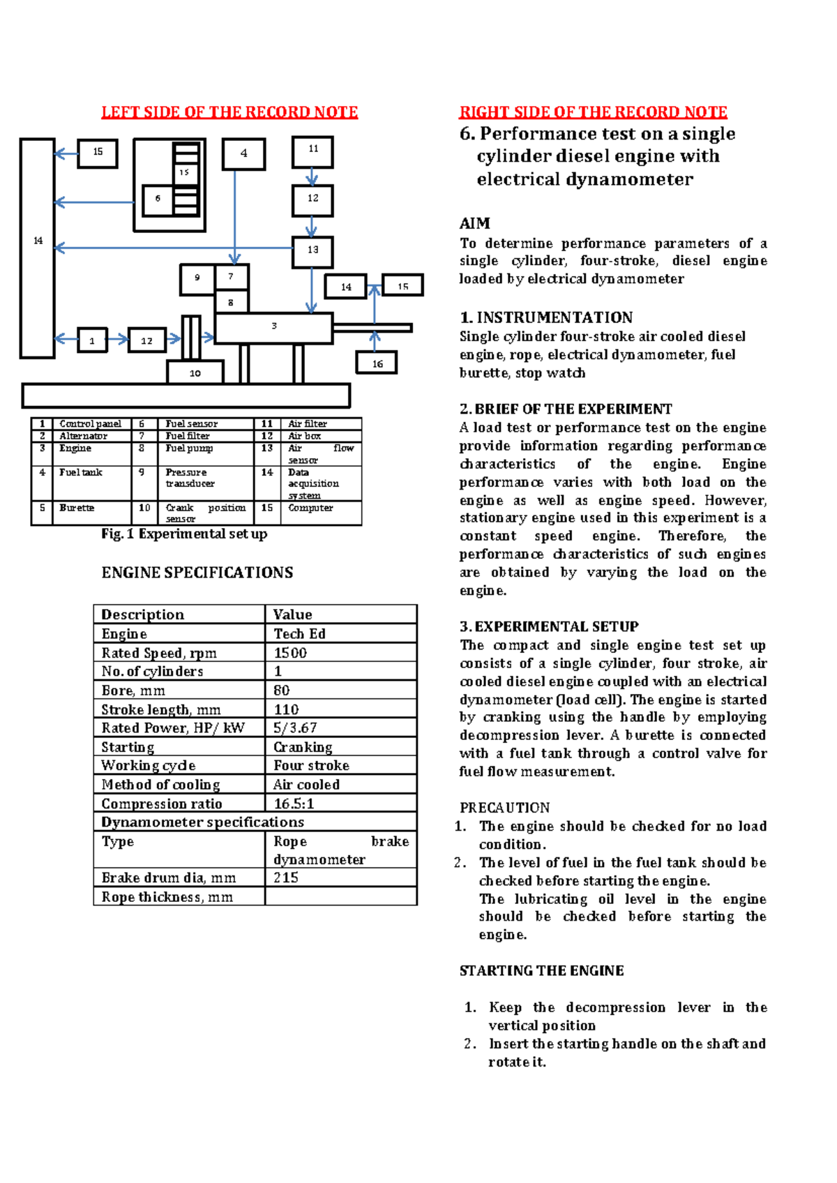 2059047675871 Ex. 6-Performance test on a single cylinder diesel engine ...
