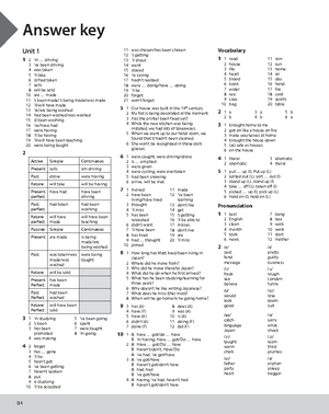 Headway 5th Edition - 84 Answer key Unit 1 1 2 ’m ... driving 3 ’ve ...