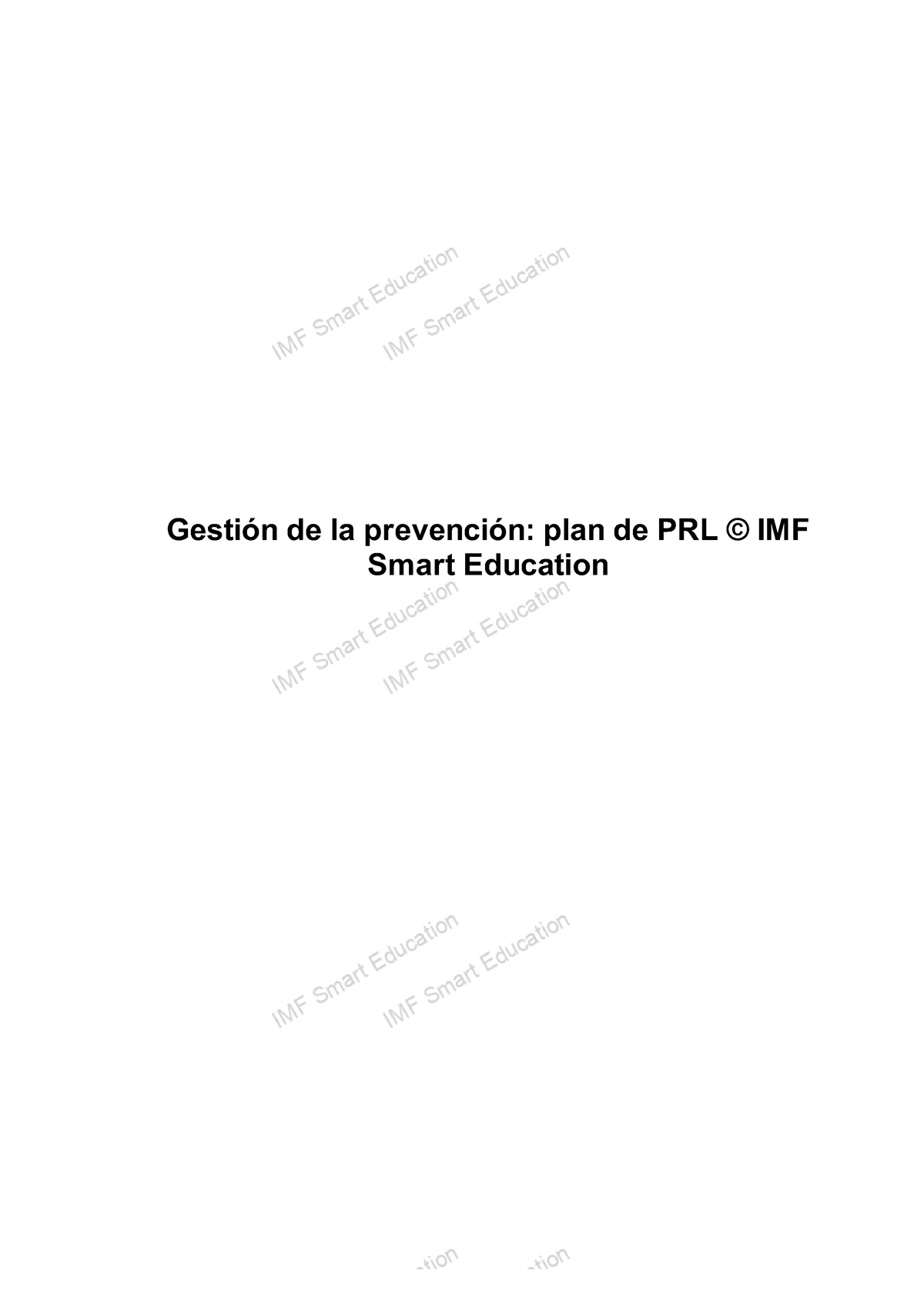 Pdf Unidos - Hbhbhb - Gestión De La Prevención: Plan De PRL © IMF Smart ...