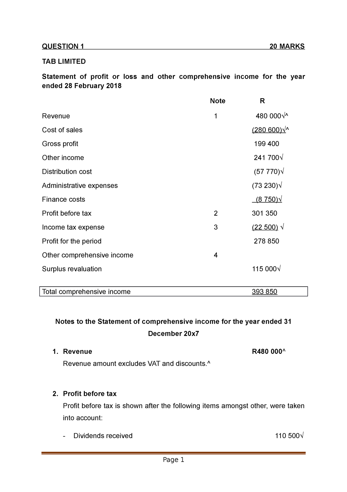 afs-solutions-statement-of-comprehensive-income-answers-question-1