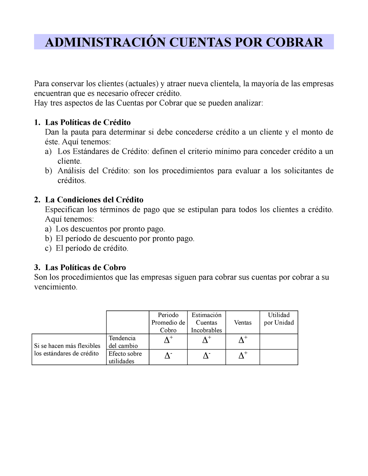 Administracion Cuentas Por Cobrar 2 AdministraciÓn Cuentas Por Cobrar Para Conservar Los 6837