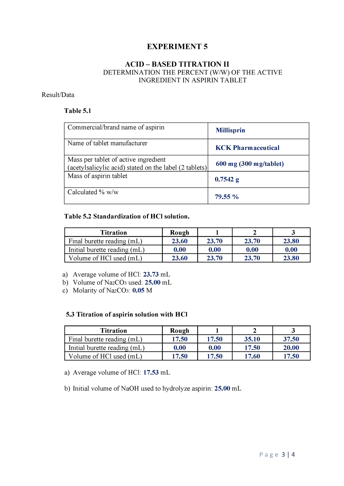 CHM256-Data Experiment - P A G E 3 | 4 600 Mg (300 Mg/tablet ...