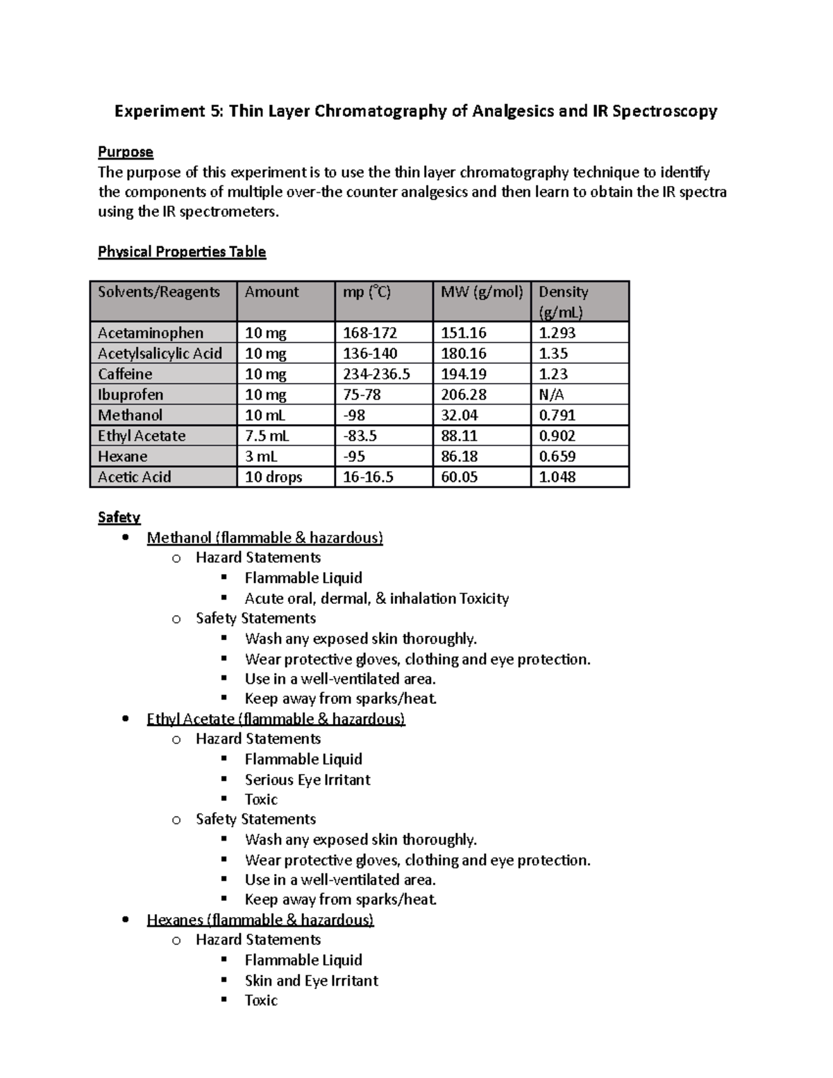 Experiment 5 Ochem Organic Chem Lab Report Experiment 5 Thin Layer Chromatography Of Studocu Experiment 5 Ochem Organic Chem Lab Report Experiment 5 Thin Layer Chromatography Of Studocu
