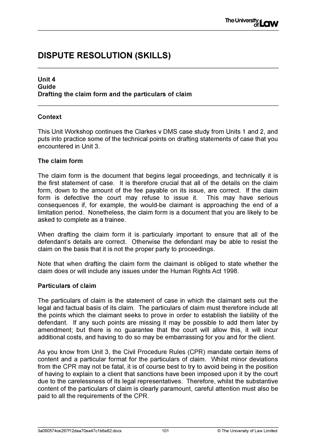 ws-4-drafting-the-claim-form-and-parts-of-claim-dispute-resolution