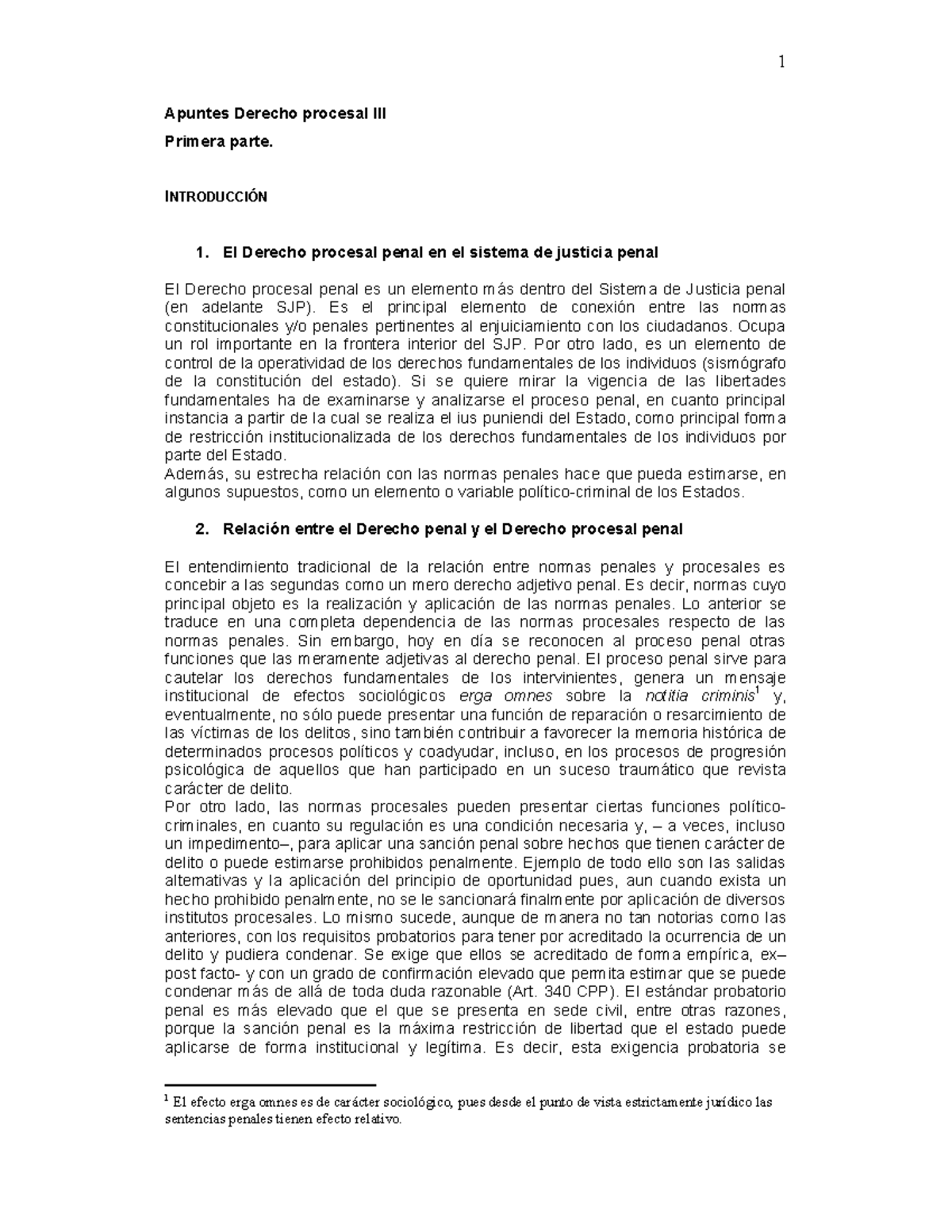 Apuntes Procesal Penal - 1 Apuntes Derecho procesal III Primera parte ...