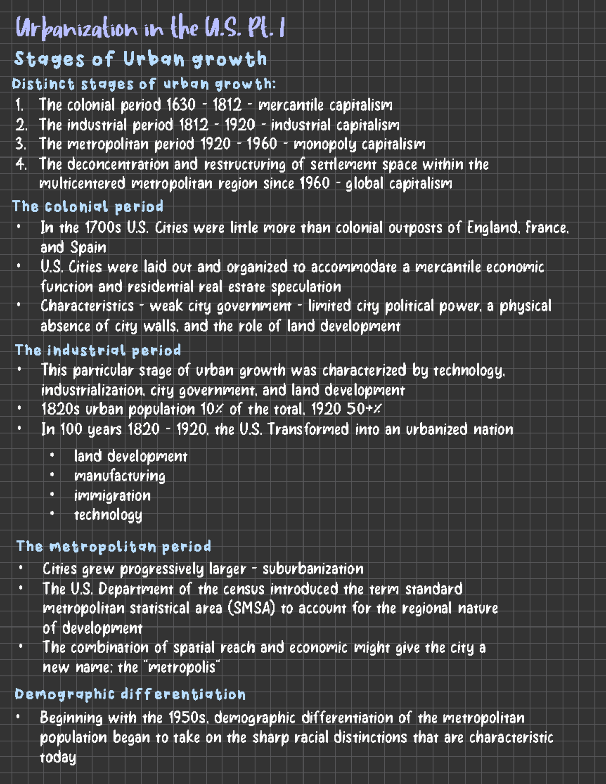 Soc 163 - Urbanization In The US Pt. 1 - Urbanization In The U. Pt. 1 ...