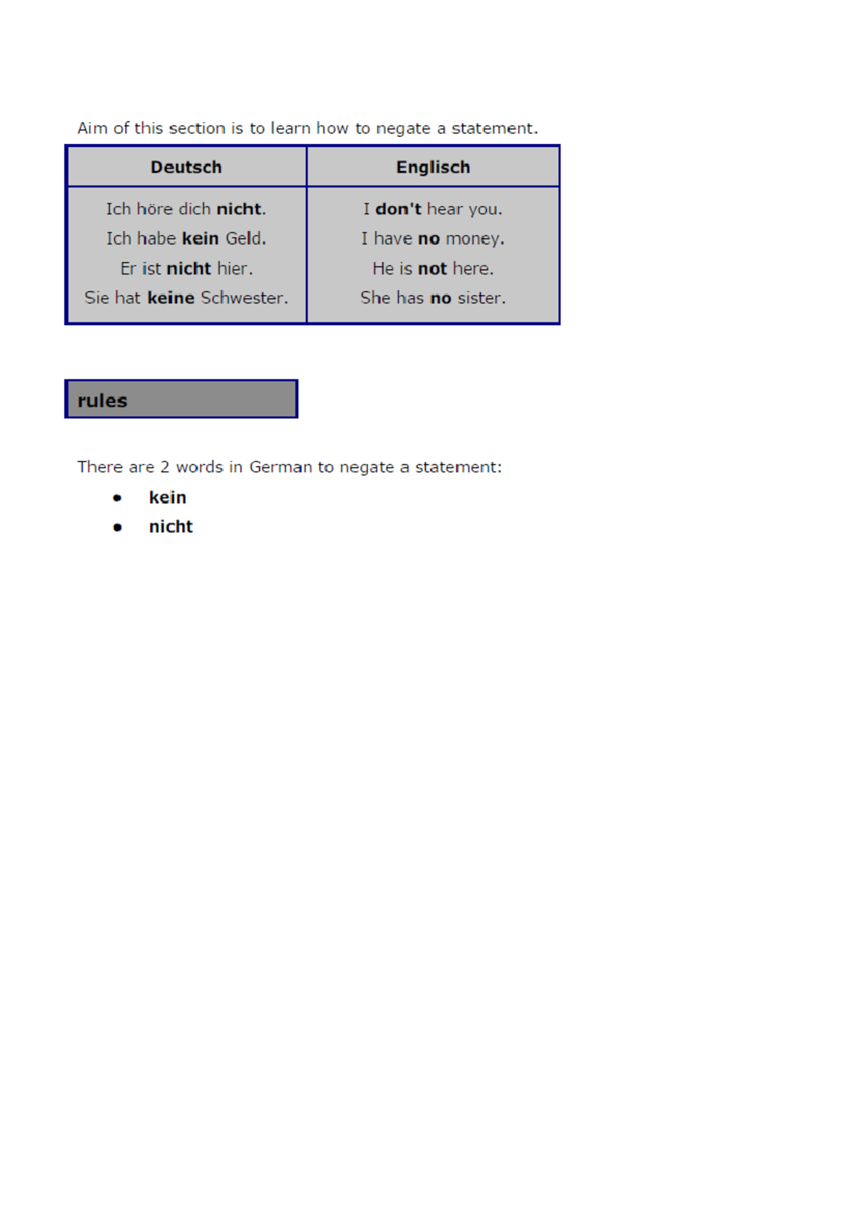 A good review, exercise and answer on Negation - Negate the following ...
