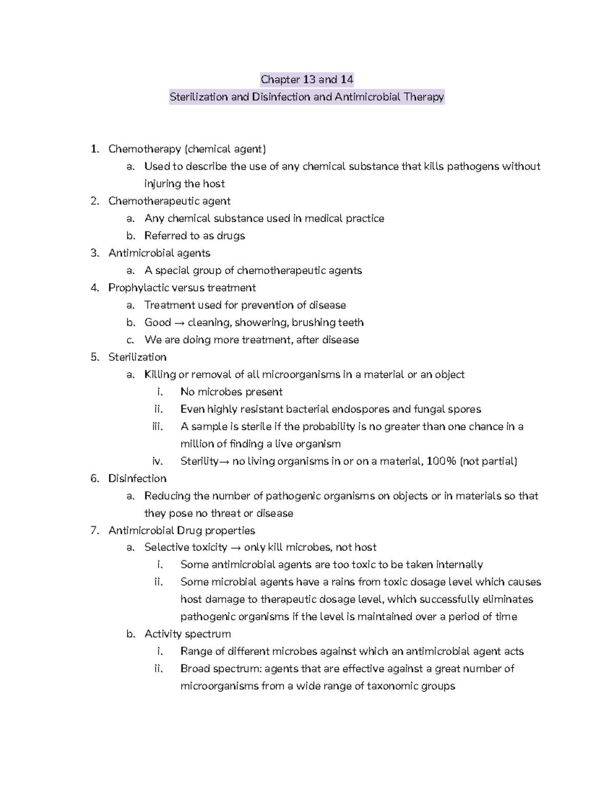 Medical Microbiology (chapter 13-16) - Chapter 13 And 14 Sterilization ...