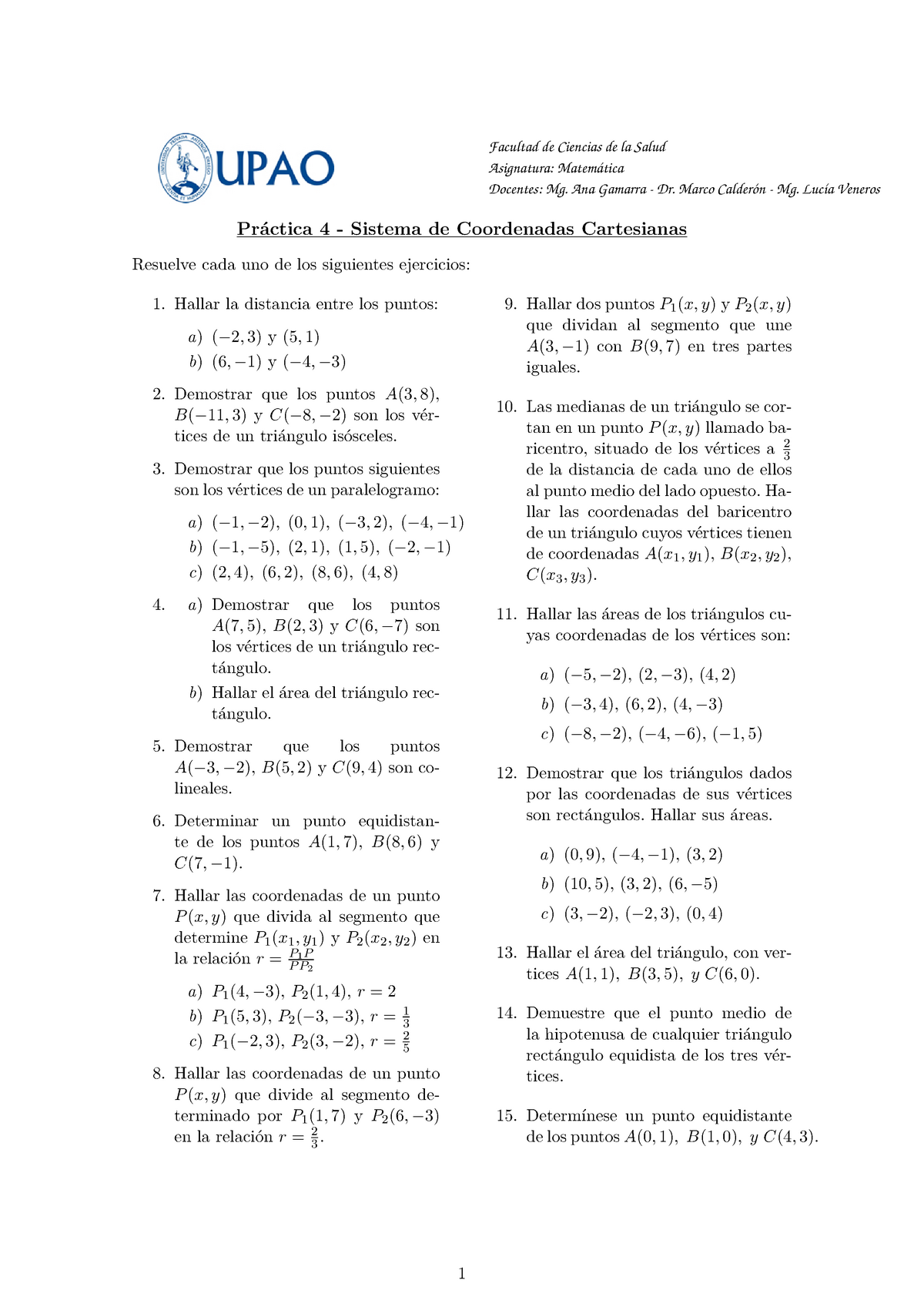 Práctica S4 - Sistema De Coordenadas Cartesianas - Facultad De Ciencias ...