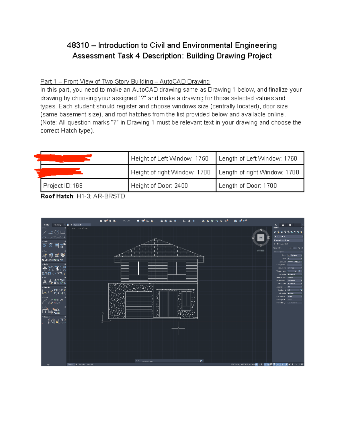 Assignment Task 4 C+E. pdf - 48310 – Introduction to Civil and ...