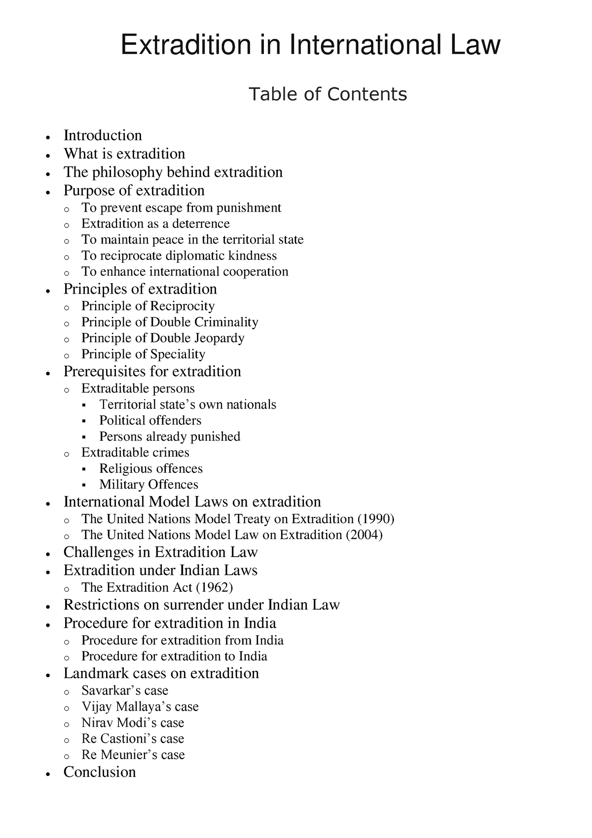 Extradition In International Law - However, What Happens When The ...