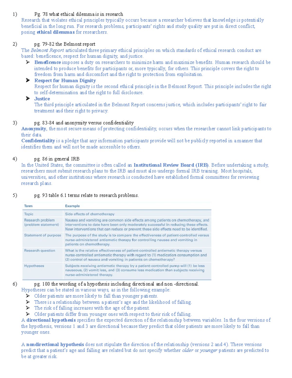 EBP Exam 2 - notes and assignments - Pg. 78 what ethical dilemma is in ...