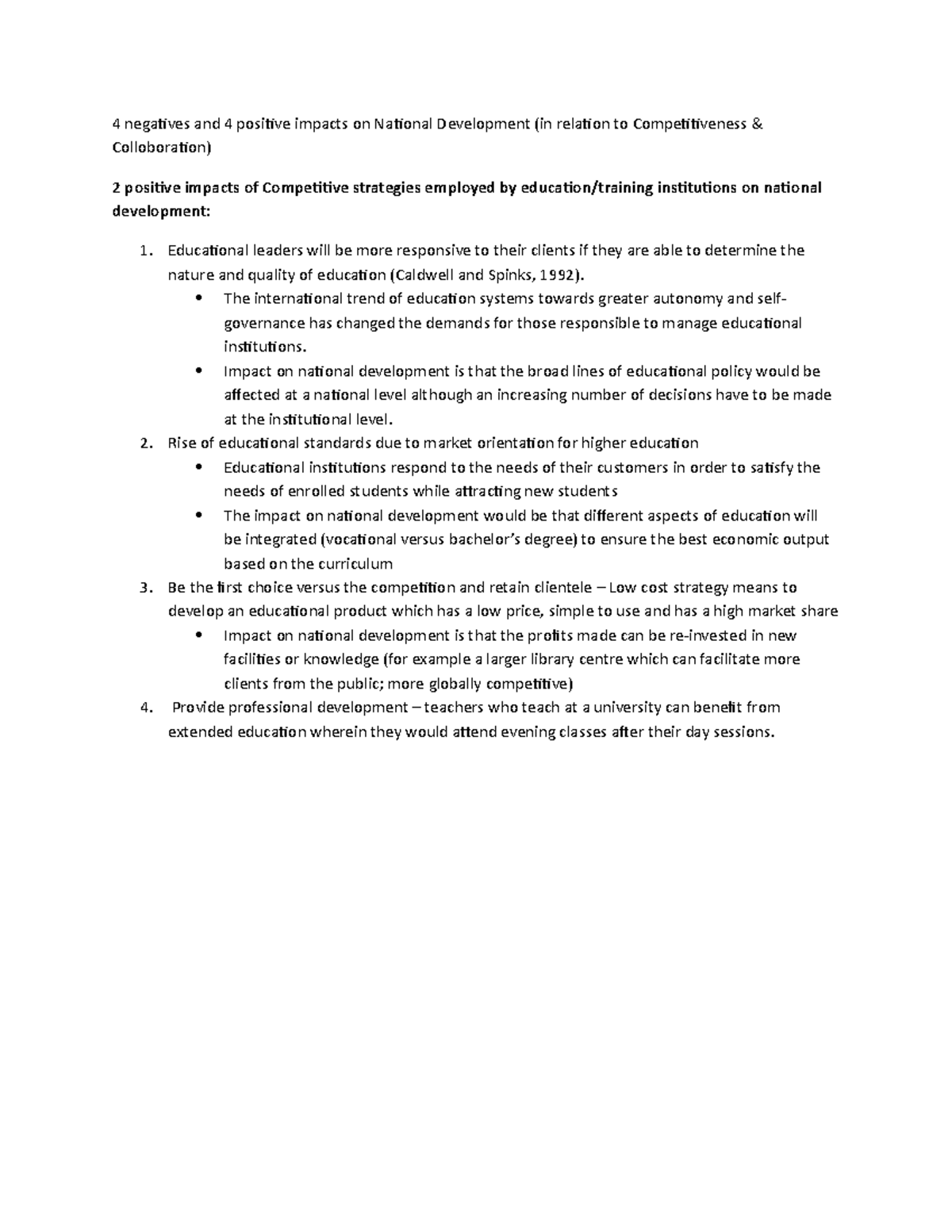 4 Negatives And 4 Positive Impacts On National Development Updated 20