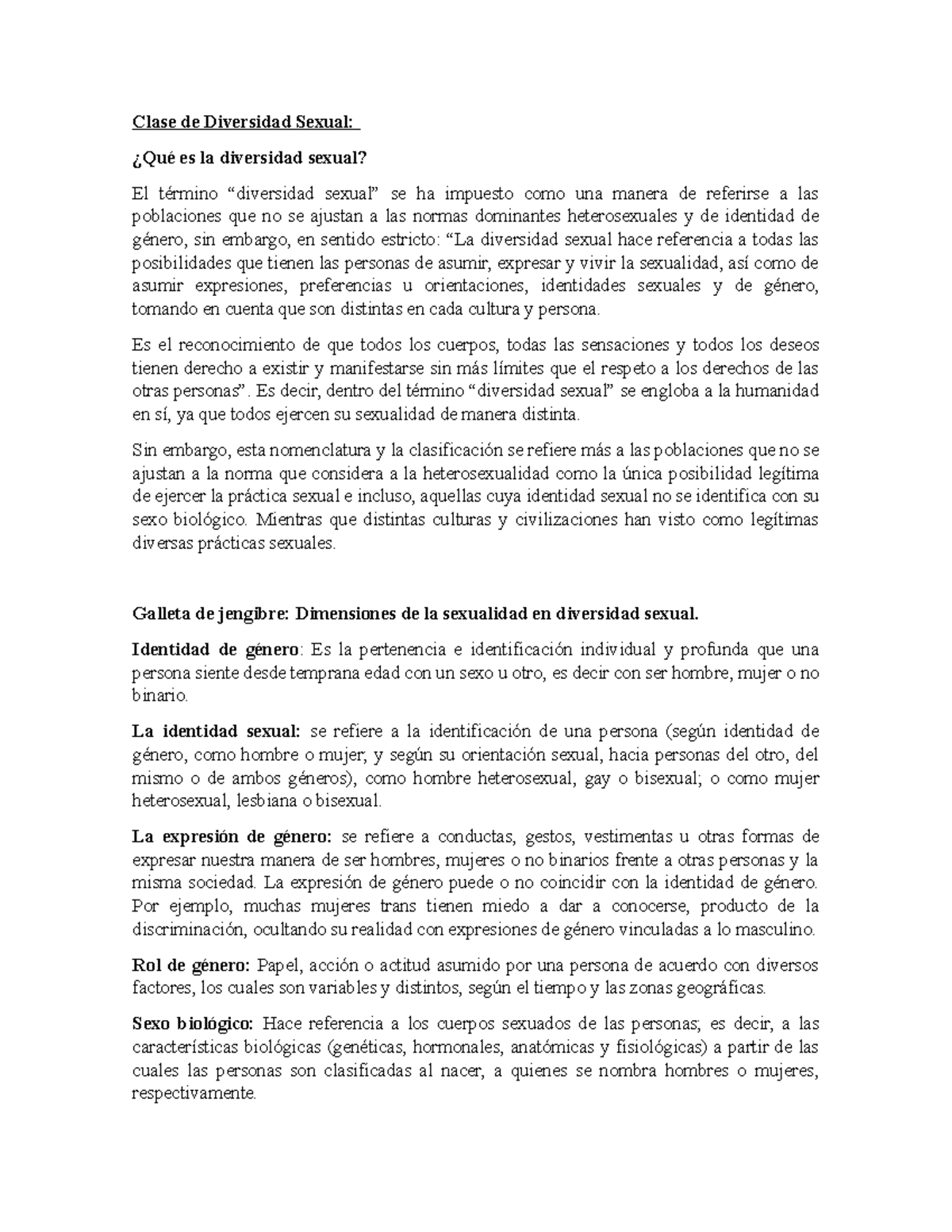 Clase diversidad sexual - Clase de Diversidad Sexual: ¿Qué es la ...