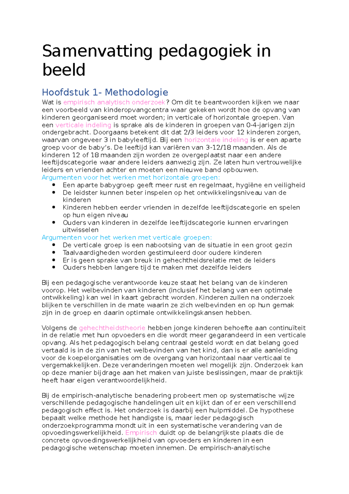 Samenvatting Pedagogiek In Beeld - Samenvatting Pedagogiek In Beeld ...