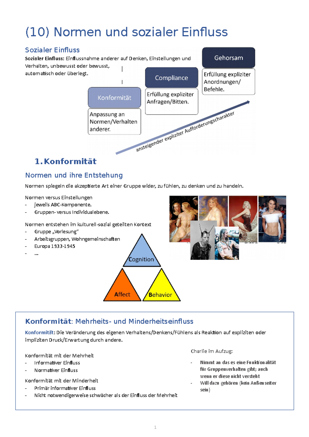 Beispiele Für Soziale Normen (10) Normen und sozialer Einfluss - (10) Normen und sozialer Einfluss