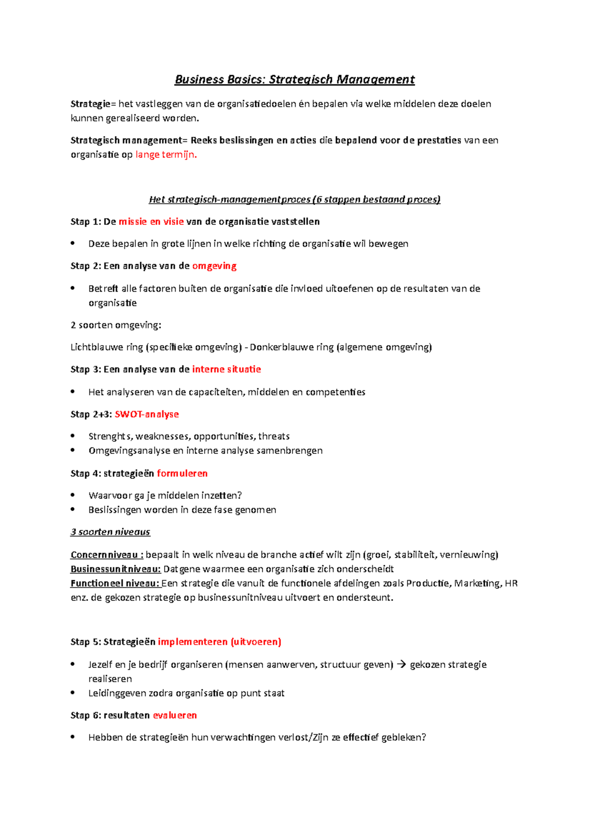 Business Basics Strategisch Management - Business Basics: Strategisch ...