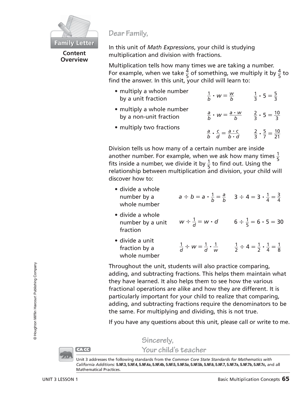 sa-unit-3-5th-grade-math-family-letter-houghton-mifflin