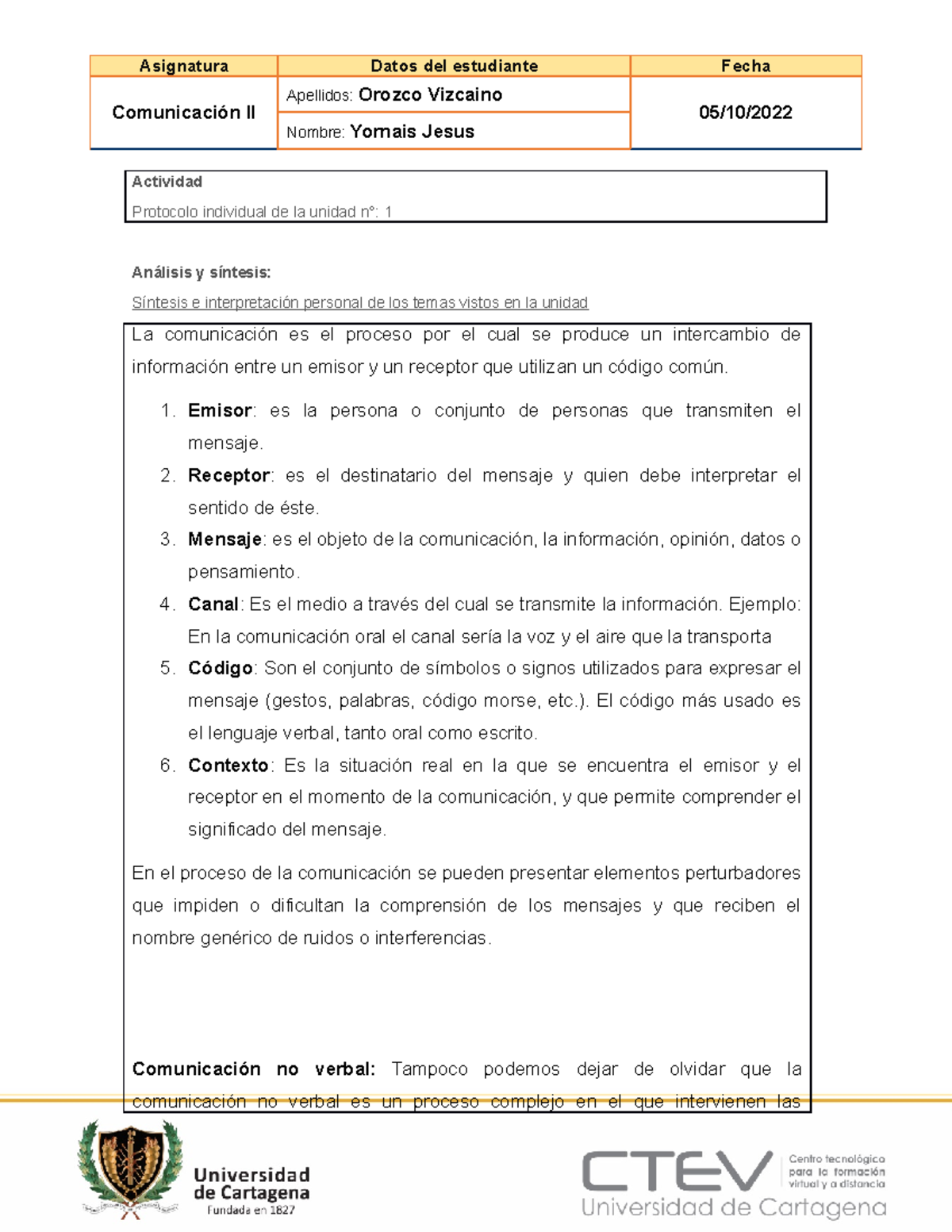 Plantilla Protocolo Individual - Asignatura Datos Del Estudiante Fecha ...