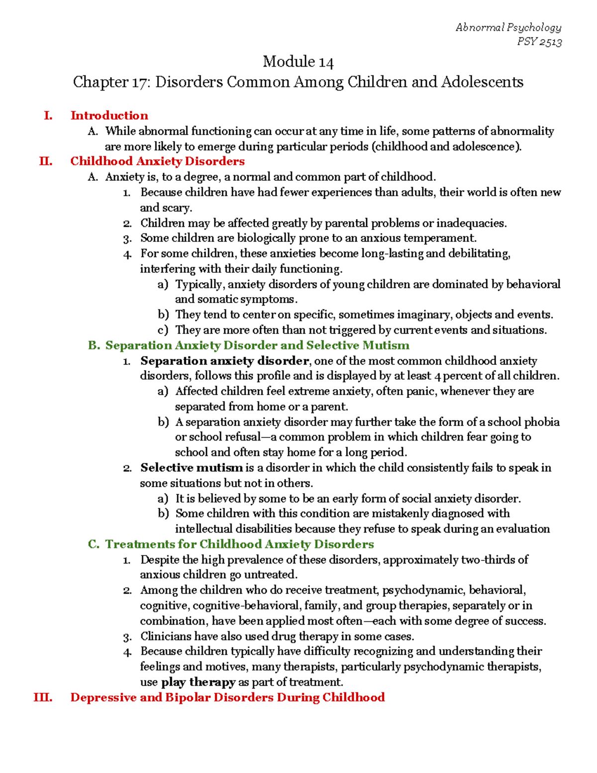 PSY 2513 | Abnormal Psychology | Module 14: Chapter 17: Disorders ...