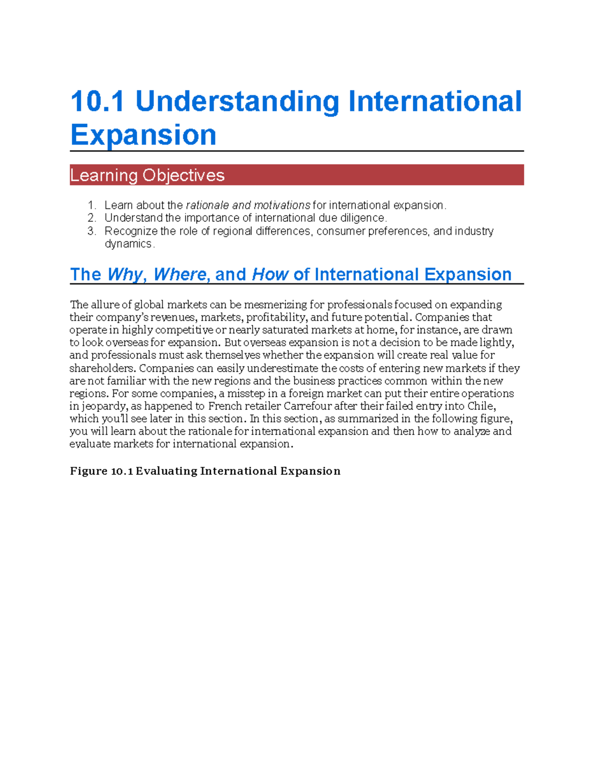 10.1 Understanding International Expansion 10 Understanding