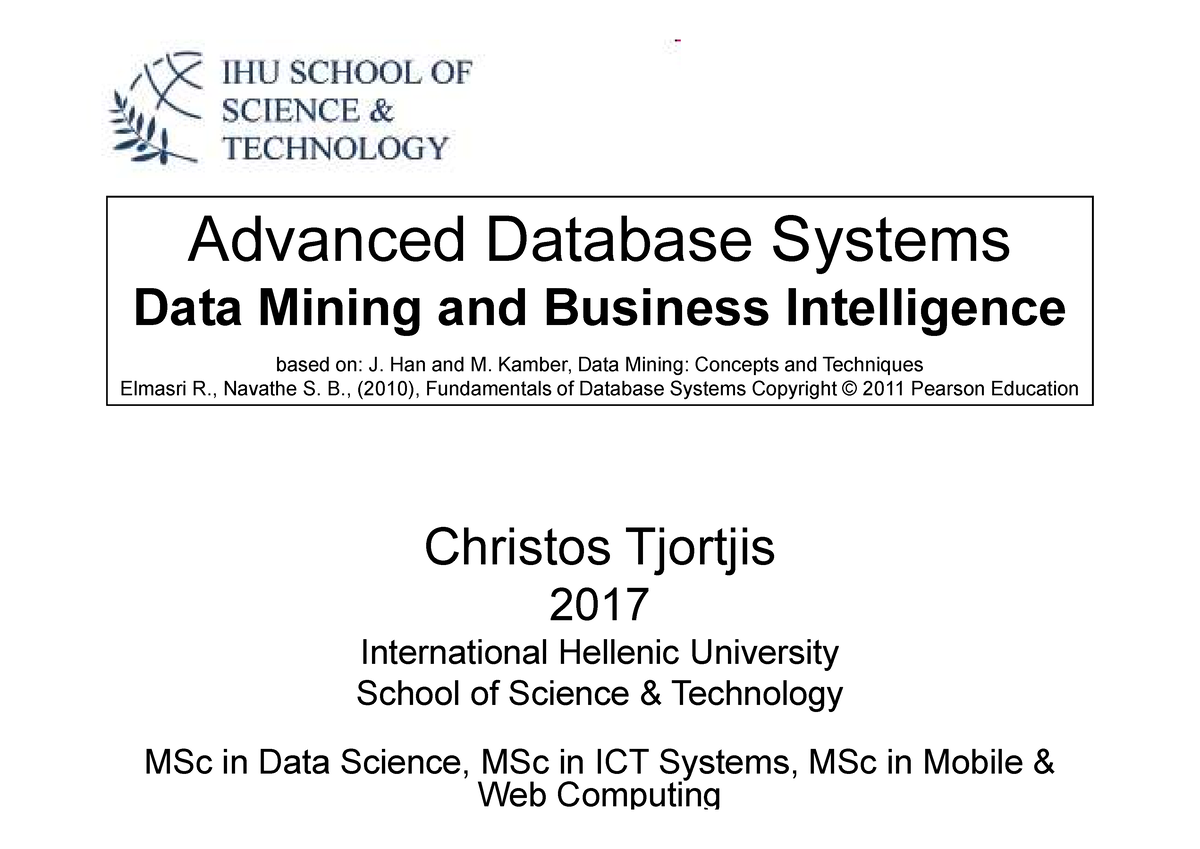 ADBS 7 - Advanced Database Systems - Operations And Information ...