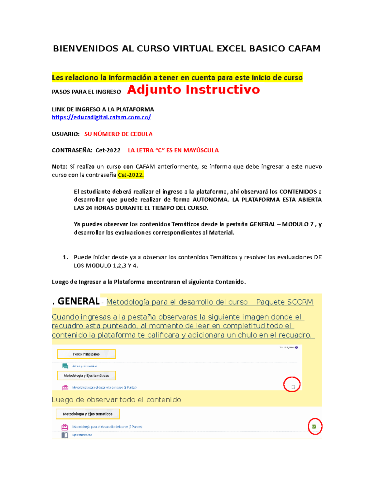 TIPS PASO A PASO Inicio DEL Curso - BIENVENIDOS AL CURSO VIRTUAL EXCEL ...