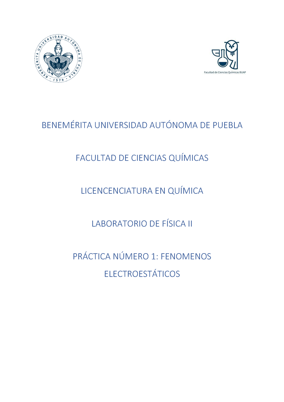 Practica No - BENEM.. UNIVERSIDAD AUT”NOMA DE PUEBLA FACULTAD DE ...